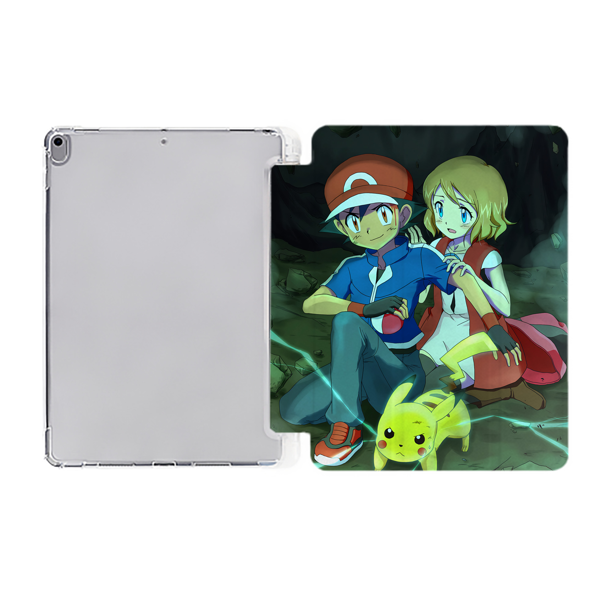（画像用） ポケットモンスター Pokémon IPad ケース ペン収納付き 三つ折りスタンド PUレザー×シリコン 対応機種9.5/10.5/10.9インチ